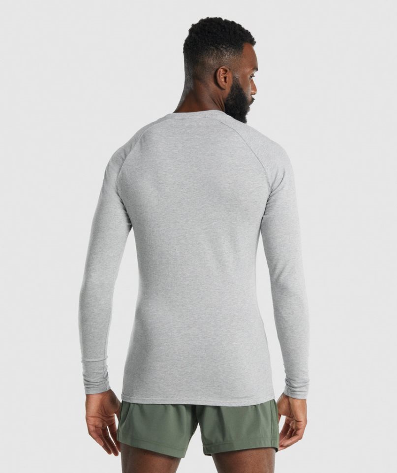 Koszulki Gymshark Apollo Long Sleeve Męskie Głęboka Szare | PL 421DWM